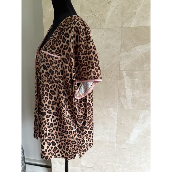 Summersalt Cloud 9 Silky Pajama Set XL Leopard Matching Cozy Glam Sleepwear - Picture 8 of 11